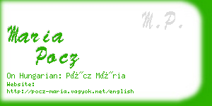 maria pocz business card